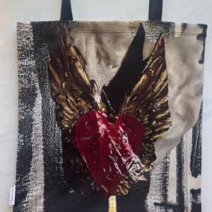 Stylish Black and Red Tote Bag